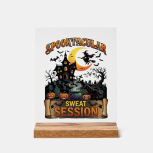 Spooktacular Schweiß-Session Spukhaus Hexe Cau Acrylschild