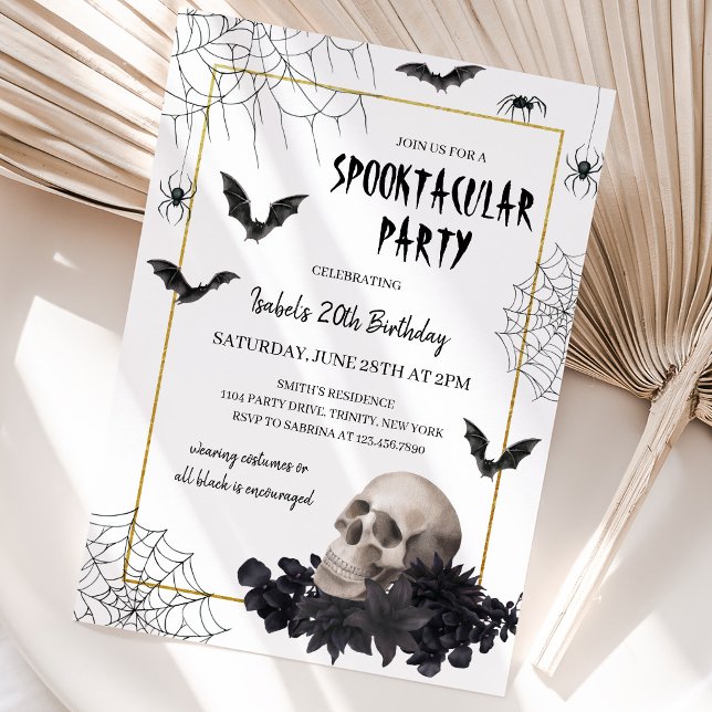 Spooktacular Skull Halloween Einladung (Von Creator hochgeladen)