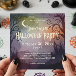Spooktacular Spookular Moonlit Night Halloween-Par Einladung