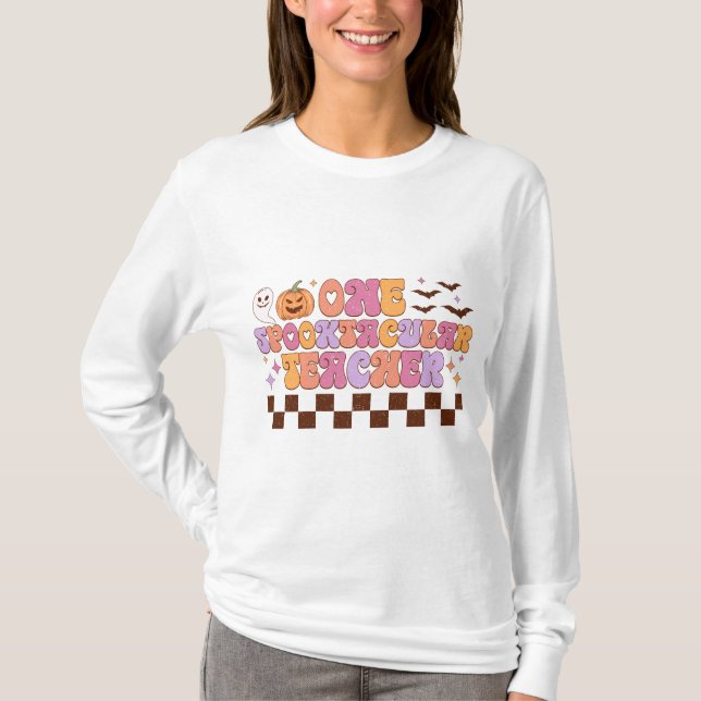 Spooktacular Teacher Halloween Long Sleeve T-Shirt (Vorderseite)