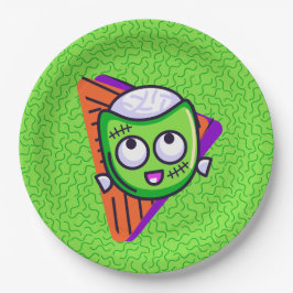 Spooktacular Zombie Halloween Plates - Green Pappteller