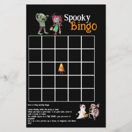 SpooktacularHalloween Bash Spooky Bingo Card Flyer