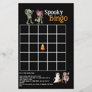 SpooktacularHalloween Bash Spooky Bingo Card Flyer