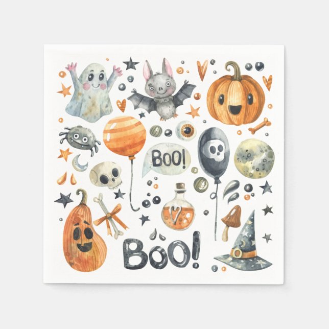 Spooktakuläres Halloween-Party | Cocktail Napkin Serviette (Vorderseite)