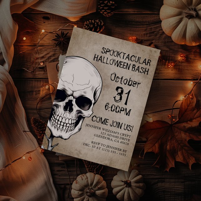 Spooktakuläres Halloween-Party Einladung (Set the mood for your eerie Halloween party with creepy invitations, perfect for a haunting night!)