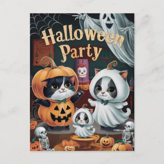Spooktakuläres Halloween-Party Postkarte (Vorderseite)