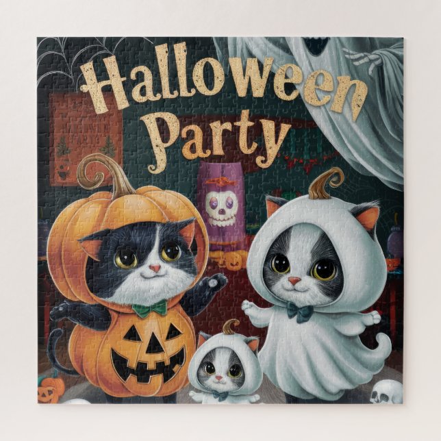 Spooktakuläres Halloween-Party Puzzle (Vertikal)