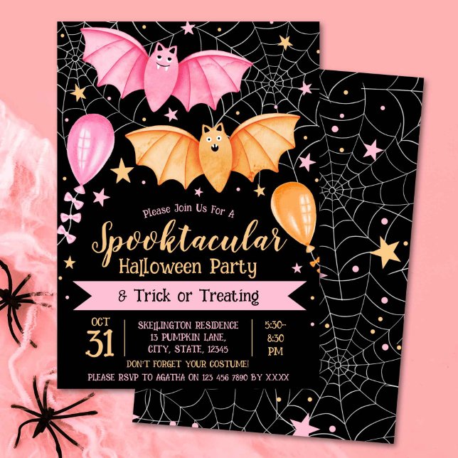 Spooktakuläres Halloween-Party und Trick oder Beha Einladung (Spooktacular Halloween Party and Trick or Treating Invitation)