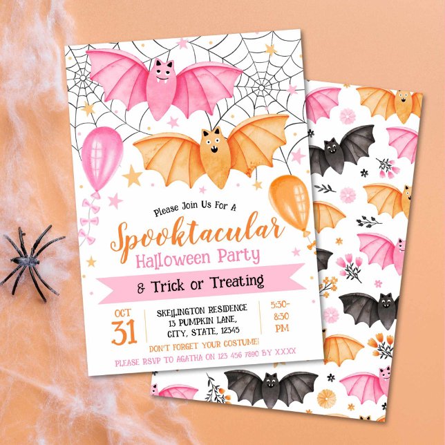 Spooktakuläres Halloween-Party und Trick oder Beha Einladung (Spooktacular Halloween Party and Trick or Treating Invitation)