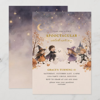 Spooktastische Halloween-Geburtstagsfeier Einladung