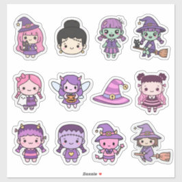 Spooktaturar! Kawaii Halloween Chibi Sticker Colle