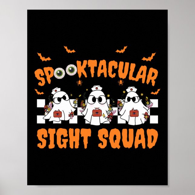 Spooktokuläre Sight Squad Ghost Halloween-Optometr Poster (Vorne)