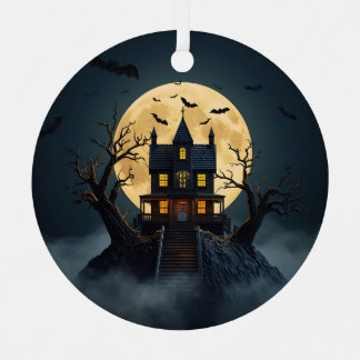 Spooky 3D Spuk House Halloween Ornament