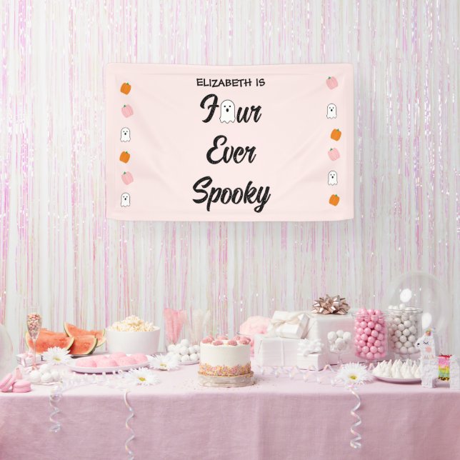 Spooky 4. Geburtstag Banner (Party)