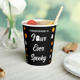 Spooky 4. Geburtstag Pappbecher