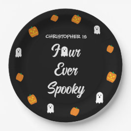 Spooky 4. Geburtstag Pappteller