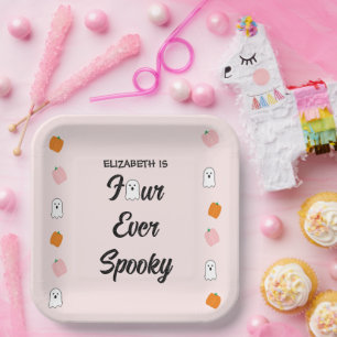 Spooky 4. Geburtstag Pappteller
