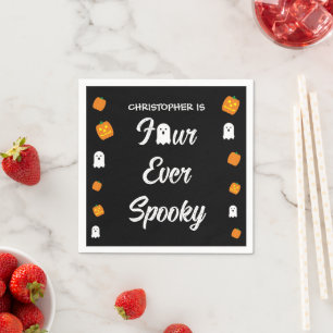 Spooky 4. Geburtstag Serviette