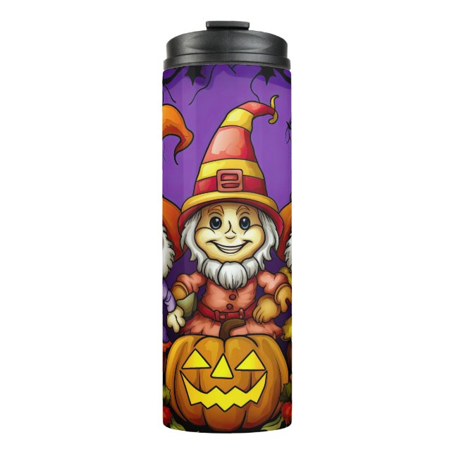 Spooky, aber Adorable Happy Skeleton Gnomes Thermosbecher (Vorderseite)