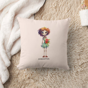 Spooky, aber Niedlich Zombie Kid - Adorable Macabr Kissen