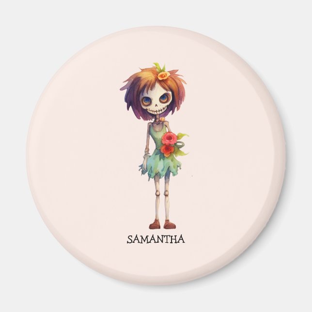 Spooky, aber Niedlich Zombie Kid - Adorable Macabr Magnet (Vorne)
