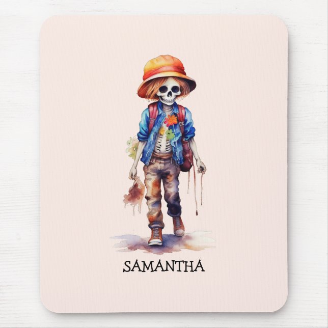 Spooky, aber Niedlich Zombie Kid - Adorable Macabr Mousepad (Vorne)