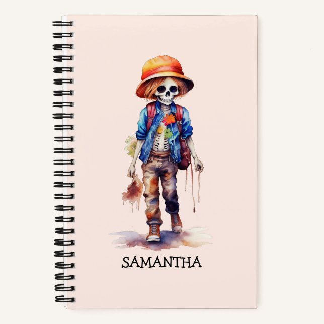 Spooky, aber Niedlich Zombie Kid - Adorable Macabr Notizbuch (Vorderseite)