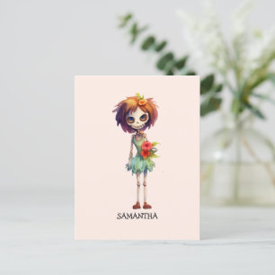Spooky, aber Niedlich Zombie Kid - Adorable Macabr Postkarte