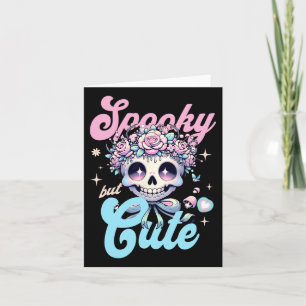 Spooky, aber Niedliche Schädel Blume Halloween Pas Karte