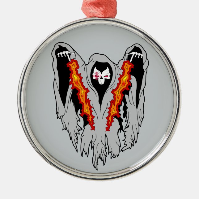 Spooky AC-130 Gunship Silbernes Ornament (Vorne)