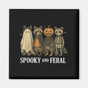 Spooky and Feral Raccoon, Niedlich Trendy, Frauens Magnet