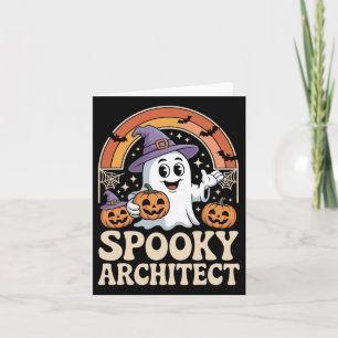Spooky Architect Ghost Pumpkin Architecture Hallow Karte