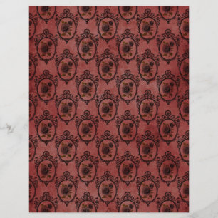 Spooky Autumn Gothbook Scrapbook Paper Sheet