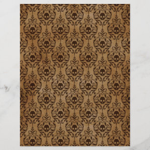 Spooky Autumn Gothbook Scrapbook Paper Sheet