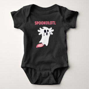 Spooky Axolotl liebt Niedliche Tiere zu Halloween  Baby Strampler