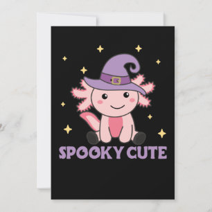 Spooky Axolotl liebt Niedliche Tiere zu Halloween Feiertagskarte