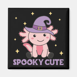 Spooky Axolotl liebt Niedliche Tiere zu Halloween Magnet