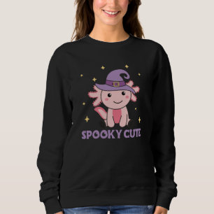 Spooky Axolotl liebt Niedliche Tiere zu Halloween Sweatshirt