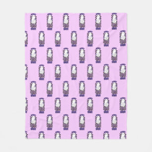 "Spooky Babe" Frau Halloween Ghost Retro Lila Fleecedecke