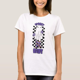 "Spooky Babe" Frau Halloween Ghost Retro Lila T-Shirt