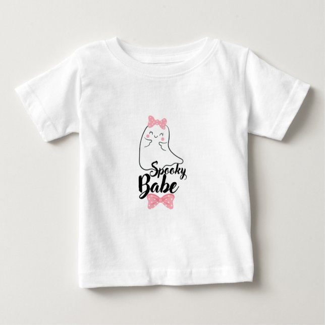 Spooky Babe Ghost Bodysuit Baby T-shirt (Vorderseite)