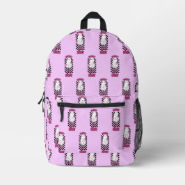 "Spooky Babe" Halloween Ghost - Retro Pink Bedruckter Rucksack