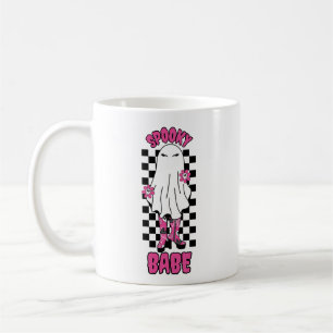 "Spooky Babe" Halloween Ghost - Retro Pink Kaffeetasse