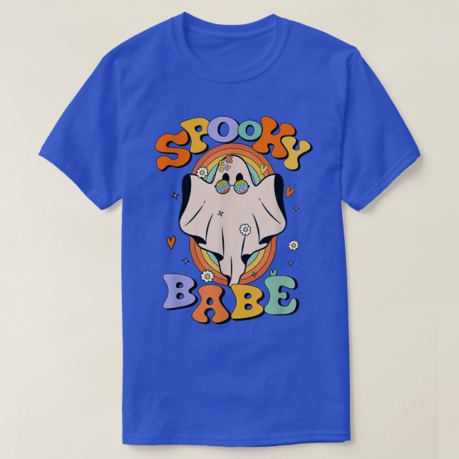 Spooky Babe Niedlich Ghost Fall Vibes Herbstgeiste T-Shirt (Design vorne)