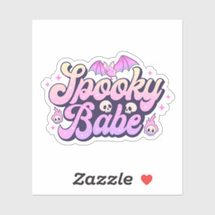 Spooky Babe Niedlich Halloween Aufkleber