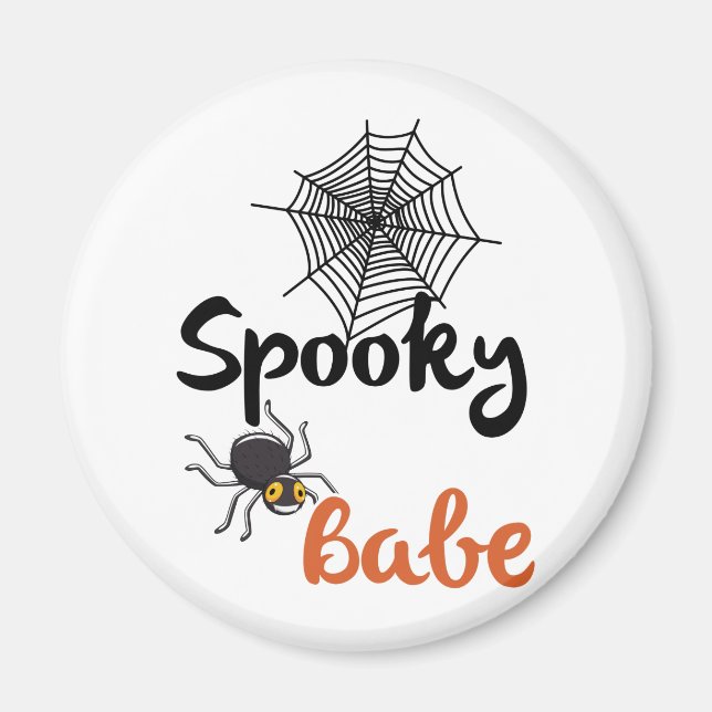 Spooky Babe - Niedliches Halloween-Design Magnet (Vorne)