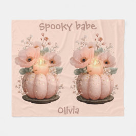Spooky Babe Pumpkin für Mädchen Fleecedecke