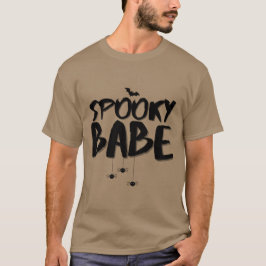 Spooky Babe Vibes Funny Design Halloween Fall T-Shirt