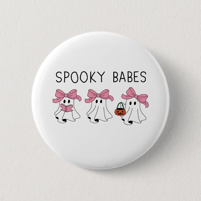 Spooky babes cute ghost button (Vorderseite)