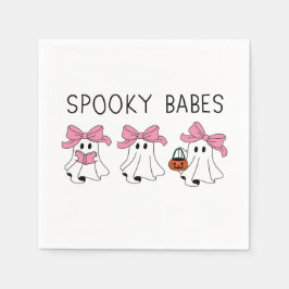Spooky babes cute ghost serviette